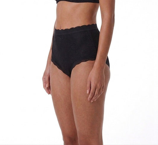 Seamless High-Waist Brief with Lace - Luxury Series (55058)