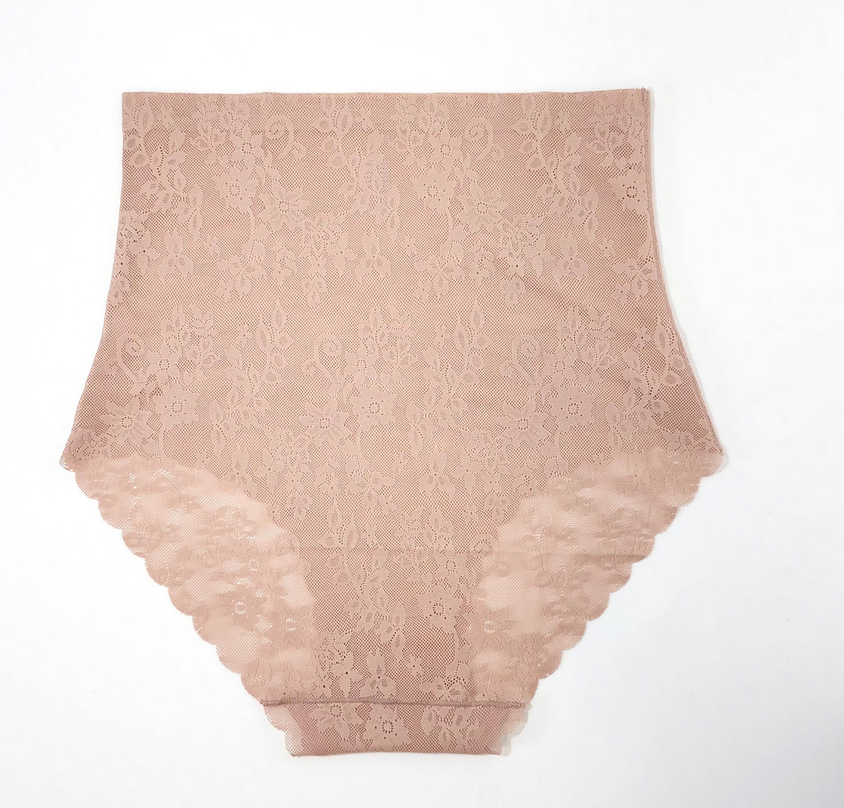 Seamless High-Waist Brief with Lace - Luxury Series (55058)