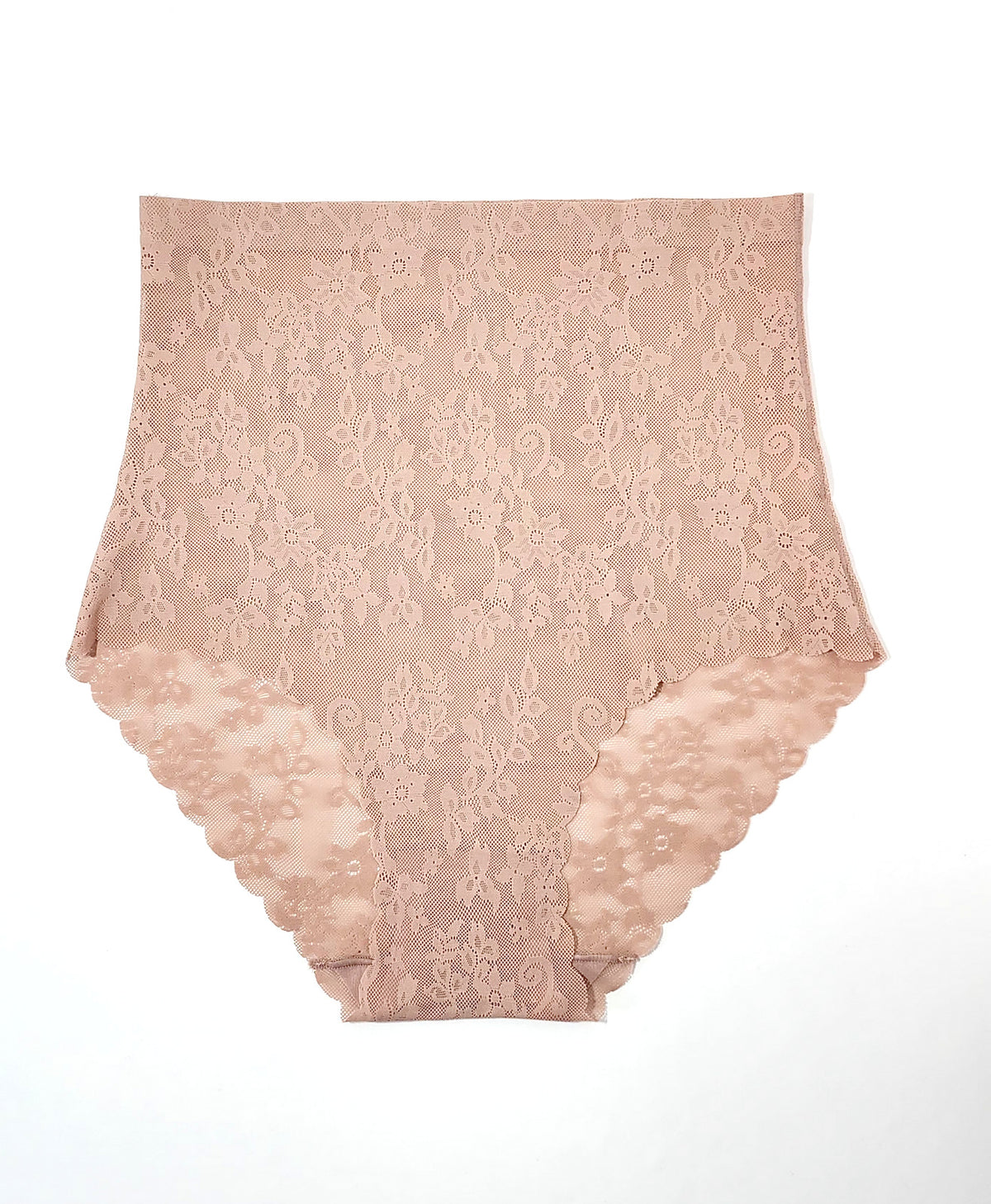 Seamless High-Waist Brief with Lace - Luxury Series (55058)