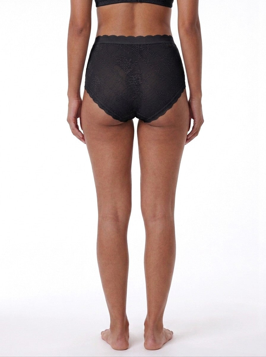 Seamless High-Waist Brief with Lace - Luxury Series (55058)