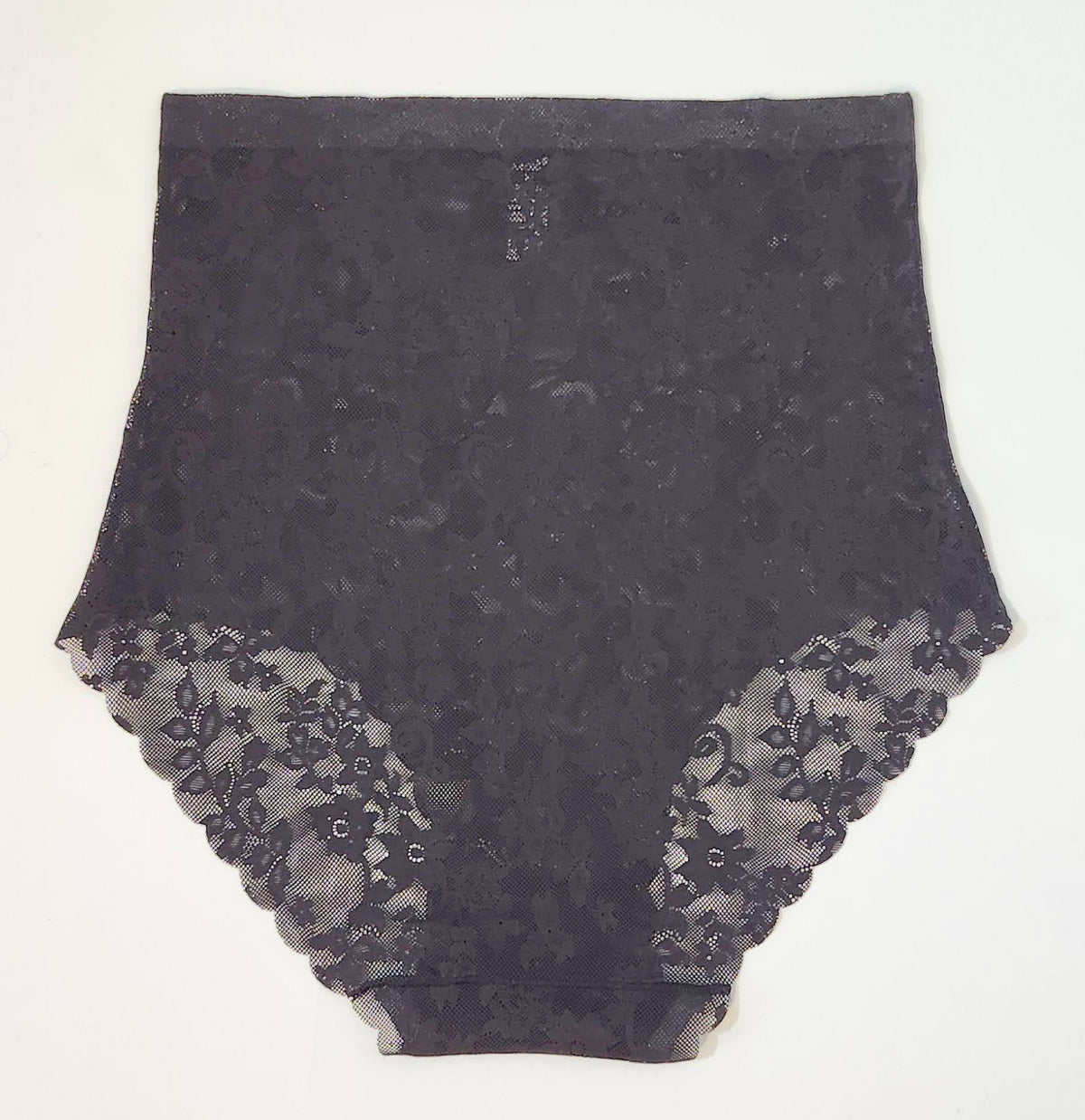 Seamless High-Waist Brief with Lace - Luxury Series (55058)